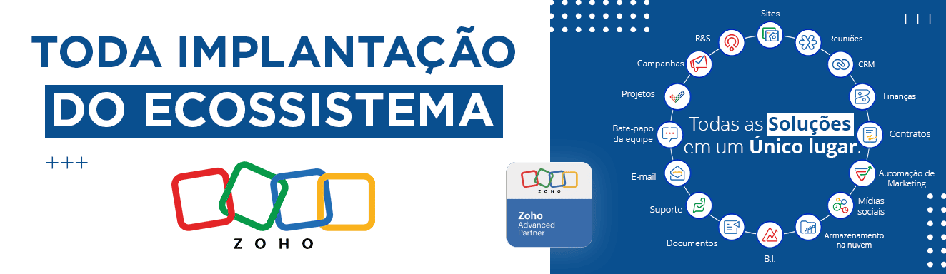 Banner Soluções Zoho para seu Negócio