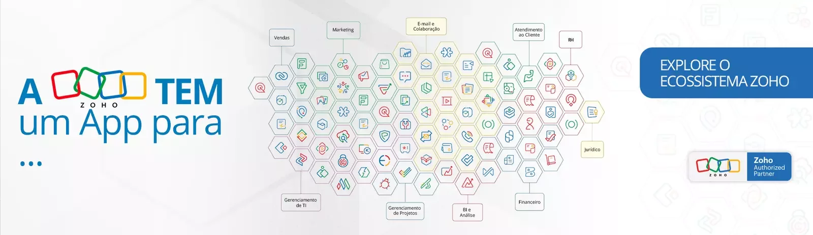 Banner Soluções Zoho para seu Negócio