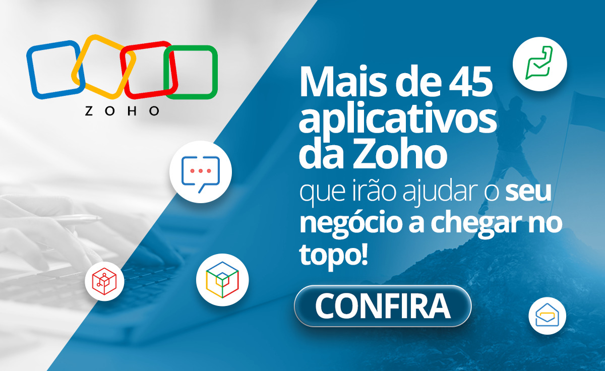 Banner sobre Soluções Zoho para seu negócio